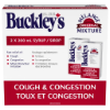 Image 1 : BUCKLEY'S ORIGINAL MIXTURE SYRUP FOR COUGH AND CONGESTION RELIEF, 2 X 200 ML