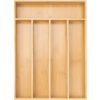 Image 1 : BAMBOO SILVERWARE HOLDER CUTLERY ORGANIZER IN DRAWER FLATWARE ORGANIZER TRAY(5 SLOTS, NATURAL)