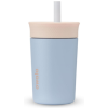 Image 1 : OWALA KIDS INSULATION STAINLESS STEEL TUMBLER WITH SPILL RESISTANT FLEXIBLE STRAW (USED, NO BOX)