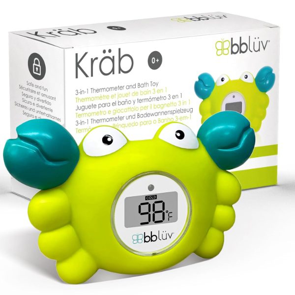 BBLÜV KRÄB 3-IN-1 BABY BATH THERMOMETER FLOATING BABY WATER THERMOMETER -N