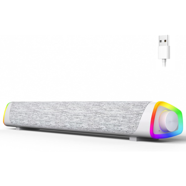SOULION R30 PLUS COMPUTER SPEAKERS, WIRED USB-POWERED BLUETOOTH V5.3 PC SOUND BAR -N