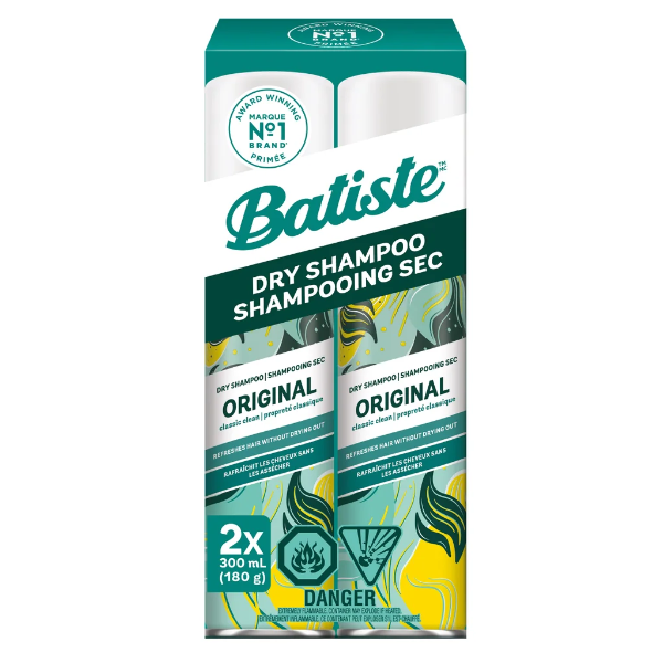  BATISTE DRY SHAMPOO ORIGINAL, 2 X 300 ML -SL BOX OPENED