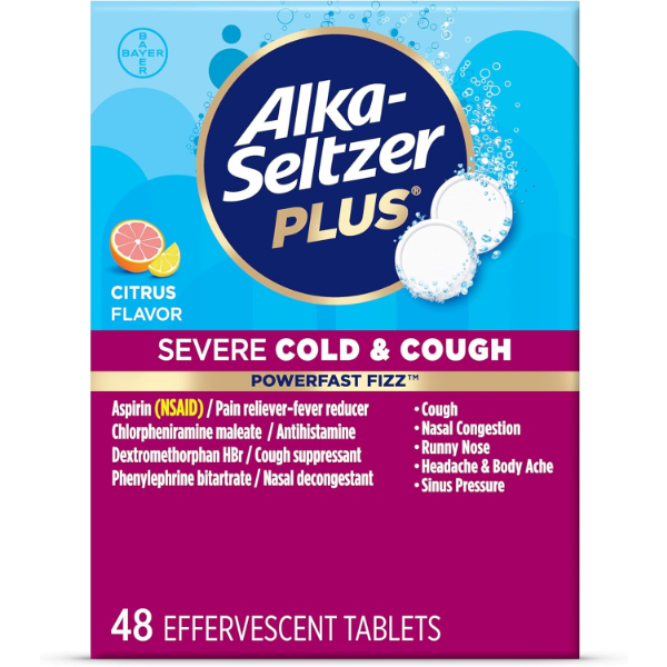 ALKA-SELTZER PLUS SEVERE,COLD & COUGH MEDICINE FOR ADULTS