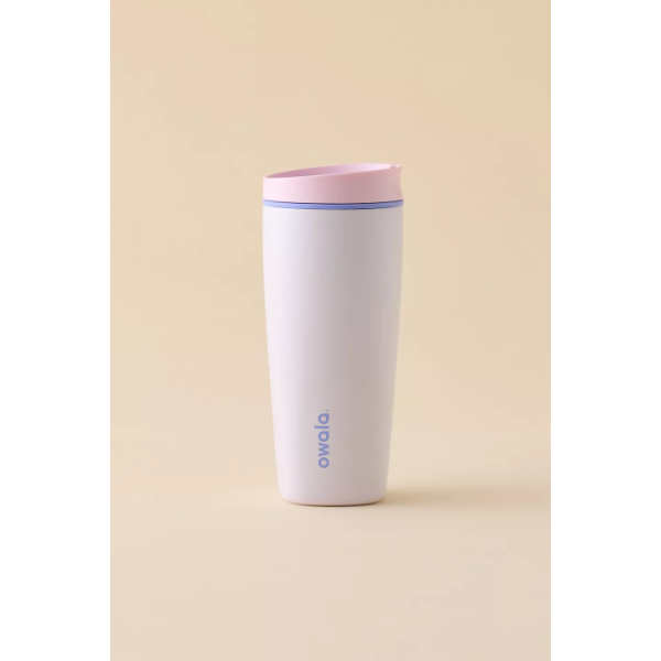 OWALA SMOOTHSIP SLIDER INSULATED STAINLESS STEEL COFFEE TUMBLER (USED, NO BOX)