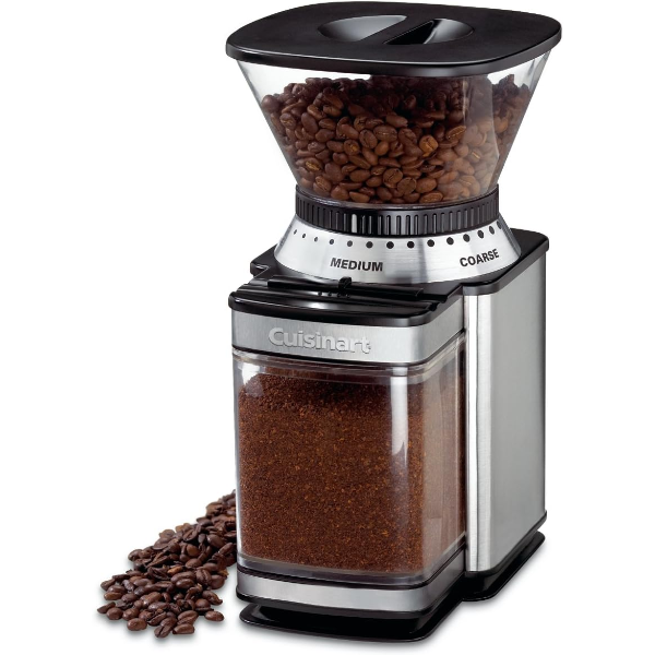 CUISINART COFFEE GRINDER, ELECTRIC ONE-TOUCH AUTOMATIC BURR COFFEE GRINDER WITH 18-POSITION GRIND -U