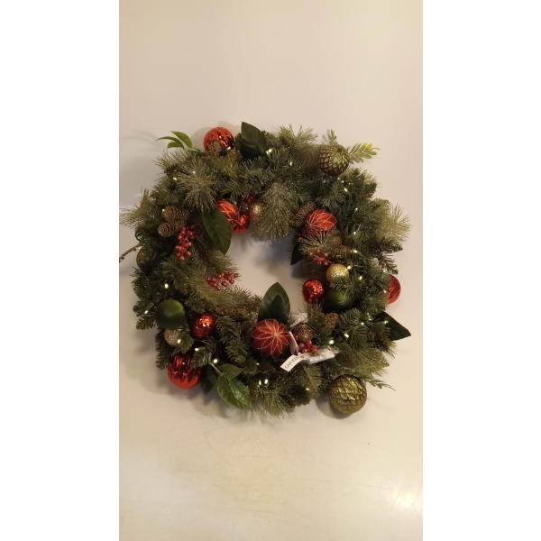 RE-LIT LED CHRISTMAS WREATH -SUMP