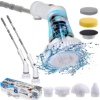 Image 1 : ELECTRIC SPIN SCRUBBER, CORDLESS CLEANING BRUSH WITH 6 REPLACEABLE BRUSH HEADS, ADJUSTABLE EXTENSION
