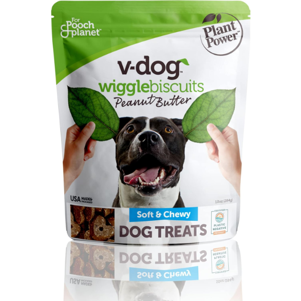 V-DOG VEGAN WIGGLE BISCUIT DOG TREATS ORGANIC