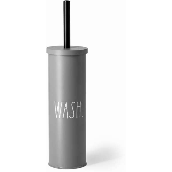 MODERN GREY TOILET BOWL BRUSH AND HOLDER WITH STYLISH BRUSH DESIGN (NEW)
