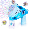 Image 1 : BUBBLE GUN FOR KIDS - SPACE JOURNEY BUBBLE MACHINE WITH LIGHTS