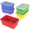 Image 1 : STOREX SMALL CUBBY BINS – PLASTIC STORAGE CONTAINERS FOR CLASSROOM WITH NON-SNAP LID