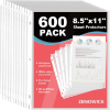 Image 1 : 600 PACK SHEET PROTECTORS 8.5 X 11 INCH CLEAR PAGE PROTECTORS FOR 3 RING BINDER