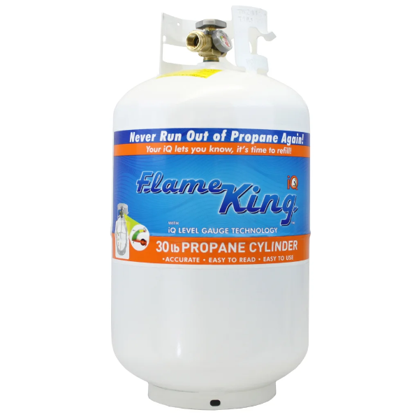 FLAME KING 30 LB STEEL PROPANE CYLINDER/TANK WITH GAUGE -N