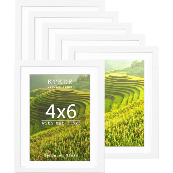 KTKDE 4X6 PICTURE FRAME SET OF 6