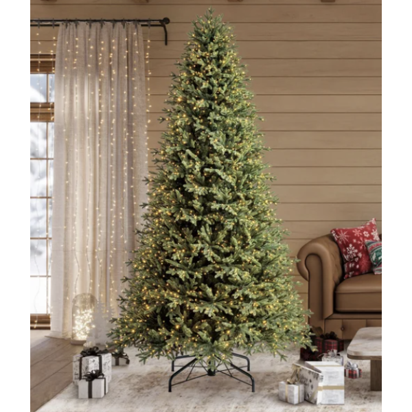 9 FT PRE-LIT ASPEN ARTIFICIAL CHRISTMAS TREE, 2 PCS IN A BOX