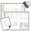 Image 1 : JJPRO MAGNETIC DRY ERASE MONTHLY CALENDAR AND WEEKLY WHITEBOARD FOR FRIDGE-MONTHLY PLANNER