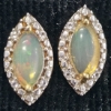 Image 1 : GOLD PLATED SIL OPAL CZ(1.25CT) EARRINGS