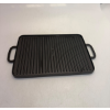 Image 2 : BOBBY FLAY DOUBLE BURNER CAST IRON REVERSIBLE GRIDDLE WITH DUAL HANDLES -U