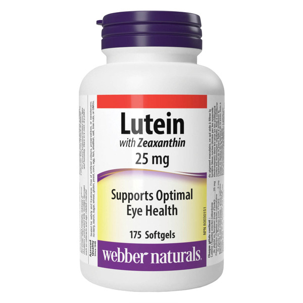 WEBBER NATURALS LUTEIN 25 MG WITH 5MG OF ZEAXANTHIN