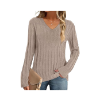 Image 1 : MEROKEETY WOMEN'S 2024 FALL V NECK SWEATER LONG SLEEVE "SMALL"