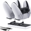 Image 1 : CONTROLLER CHARGER FOR PS5 - AUARTE DUAL CHARGE WIRELESS CHARGING DOCK -N