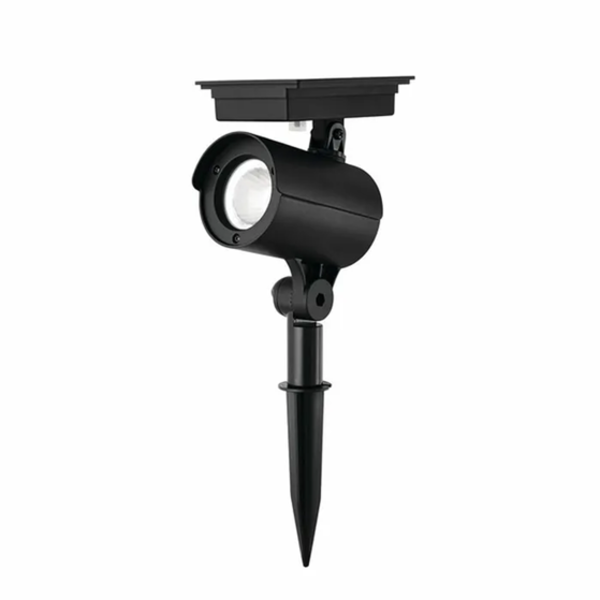 Walmart Mainstays Solar Powered Plastic Landscape LED Spotlight - Black (Slightly Used)