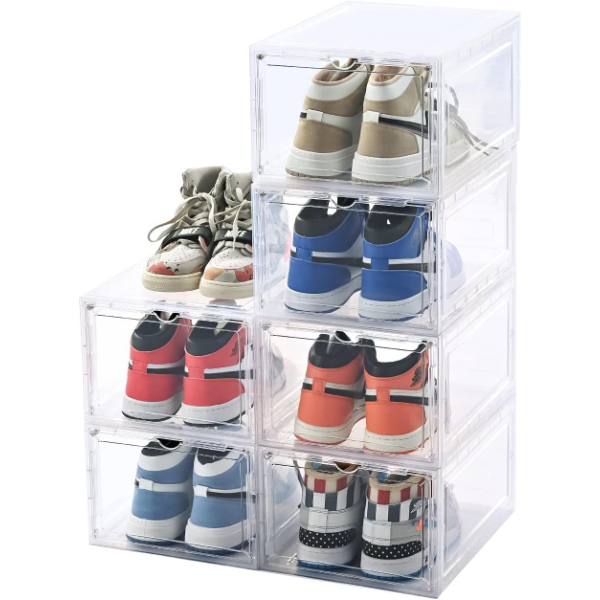 KEFA XXL CLEAR SHOE STORAGE BOXES STACKABLE