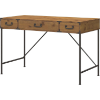 Image 1 : BUSH FURNITURE IRONWORKS WRITING DESK VINTAGE GOLDEN PINE -U
