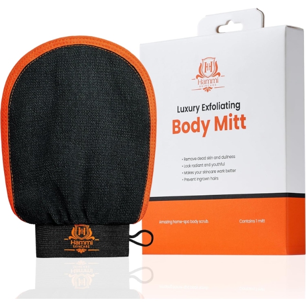 EXFOLIATING GLOVE BODY SCRUB | KOREAN SKIN CARE AND EXFOLIATOR MITT FOR DEAD SKIN REMOVAL -N