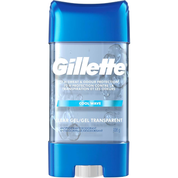 GILLETTE CLEAR GEL ANTIPERSPIRANT AND DEODORANT FOR MEN COOL WAVE SCENT 108G -N E: 2/2028
