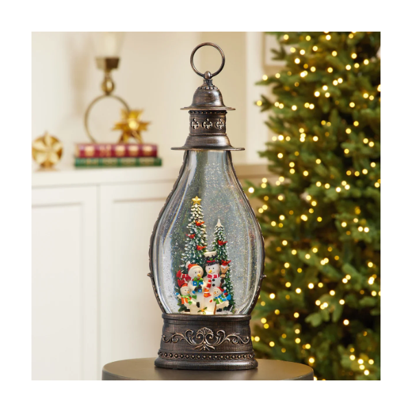 JUMBO HOLIDAY GLITTER LANTERN WITH LED LIGHT (SLIGHTLY USED, MISSING CHARGER)