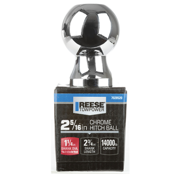 TRAILER HITCH BALL, 2-5/16 INCH DIAMETER, 14,000 LBS. CAPACITY