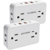 Image 1 : 2 PACK OUTLET EXTENDER WITH USB C