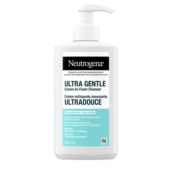 NEUTROGENA ULTRA GENTLE CREAM-TO-FOAM CLEANSER -N