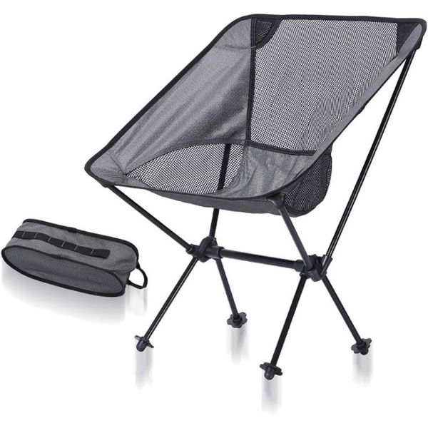 FOLDING CAMPING CHAIR EASY ASSEMBLE ALUMINIUM ULTRALIGHT PORTABLE (NEW)