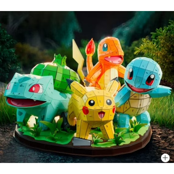 4D BUILD POKÉMON STARTER SET 3D MODEL KIT (USED, MISSING PIECES)