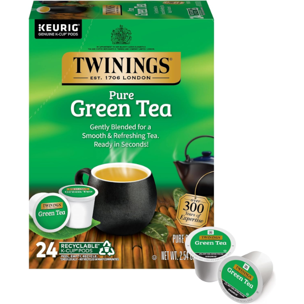 TWININGS GREEN TEA, KEURIG K-CUPS, 24 COUNT