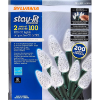 Image 1 : SYLVANIA - STAY-LIT LED C6 OUTDOOR/INDOOR STRING LIGHTS, 2 X 100 LIGHTS, WARM WHITE -U