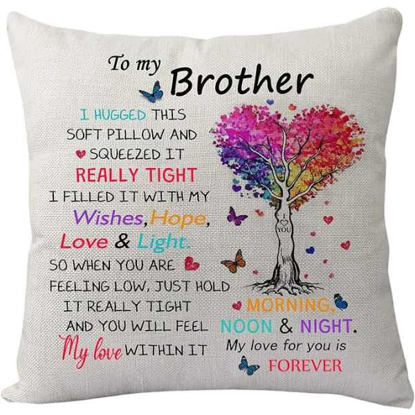 BROTHER PILLOWCASE GIFT FUNNY BROTHER PILLOW COVER FOR MEN BOYS TEENS (NEW)