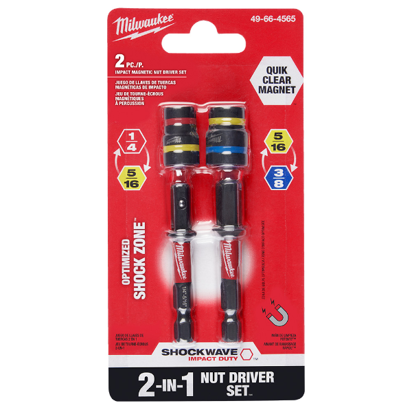 MILWAUKEE SHOCKWAVE Impact Duty™ QUIK-CLEAR™ 2-in-1 Magnetic Nut Driver Set 2PC