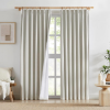 Image 1 : AIPILTO NATURAL LINEN FULL BLACKOUT CURTAINS FOR BEDROOM LIVING ROOM