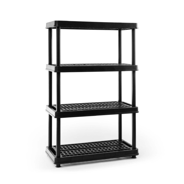 TuffStore® 4-Shelf Resin/Plastic Storage Rack/Shelving Unit, 36 x 18 x 54-in 