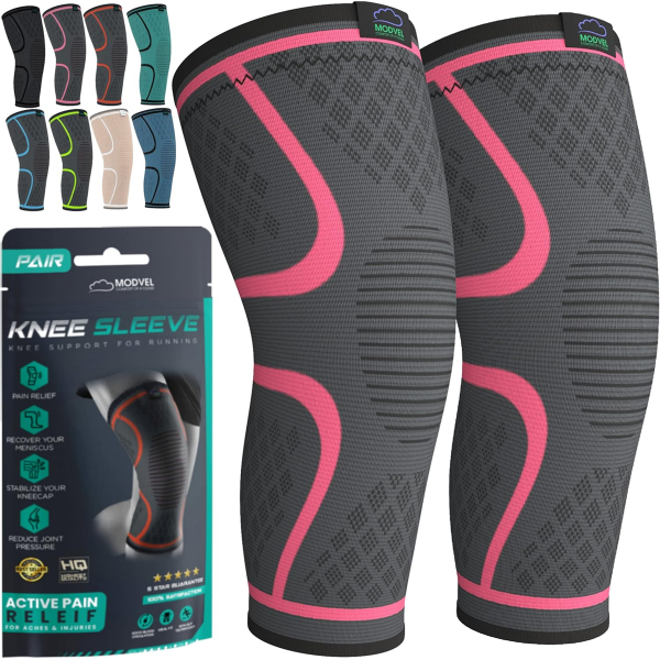 MODVEL 2 PACK COMPRESSION KNEE BRACES FOR MEN & WOMEN