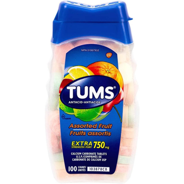 TUMS ANTACID ASSORTED FRUITS EXTRA STRENGTH-FORT 750MG 200 COUNT