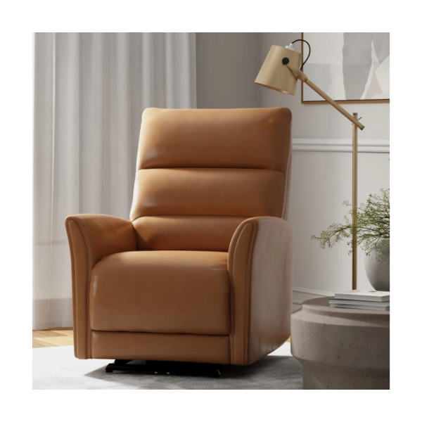NICE LINK – TOP-GRAIN LEATHER POWER RECLINER (GOOD CONDITION, WITH MINIMAL SCRATCH ON THE BACKSIDE)