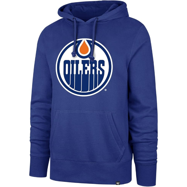 SPORT ARMY MEN'S OILERS NHL IMPRINT HEADLINE HOODIE SIZE L -U