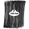 Image 1 : BLACK ZIP TIES 8 INCH (1000 PACK)