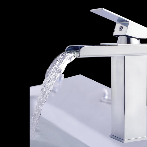 BATHROOM FAUCET. WATERFALL SINGLE HOLE OPEN WASH BASIN FAUCET.