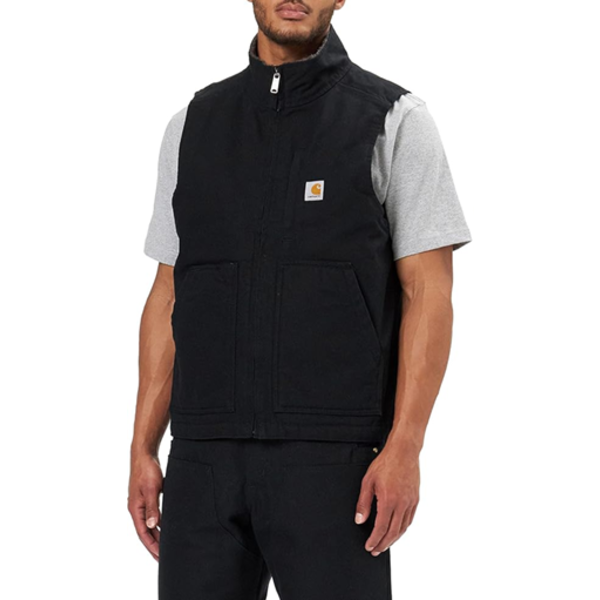CARHARTT MENS SHERPA LINED MOCK-NECK VEST (SIZE-L)