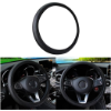 Image 1 : LEATHER CAR STEERING WHEEL COVER, ELASTIC, BREATHABLE ANTI-SLIP